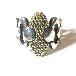 AUTHENTIC ANN KLEIN 18KT AND STERLING RING